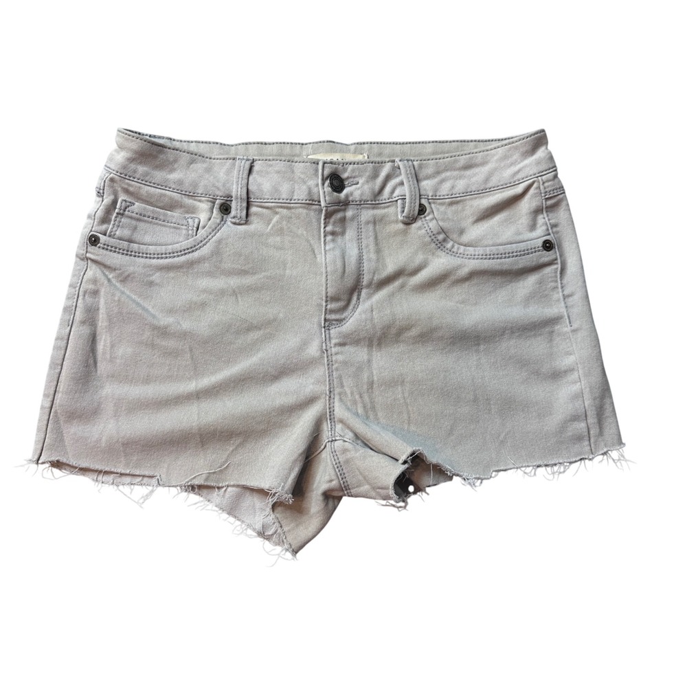 Artisan‎ NY Shorts Womens 8 Gray Denim Cut Off Raw Hem Stretch Casual Summer